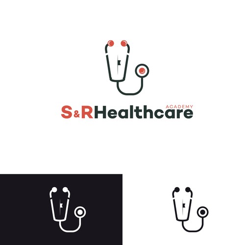 Stethoscope logo with the title 'Healthcare Academy'
