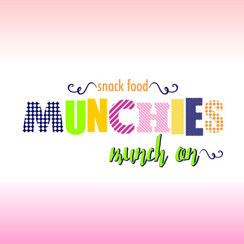 Sweet brand with the title 'Cute, sweet and colorful snack food logo design'