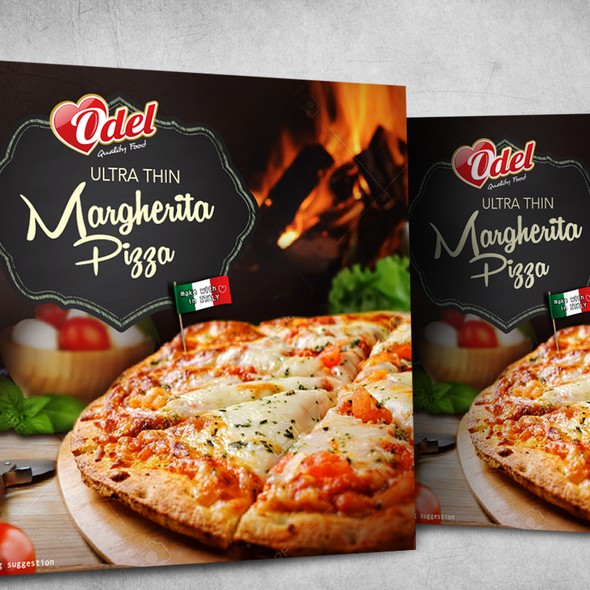 Pizza packaging with the title 'Pizza Packaging'