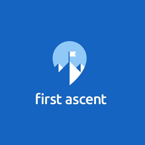 Climbing logo with the title 'First Ascent'