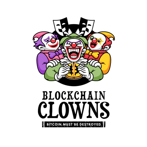 Joker logo with the title 'Blockchain Clowns'