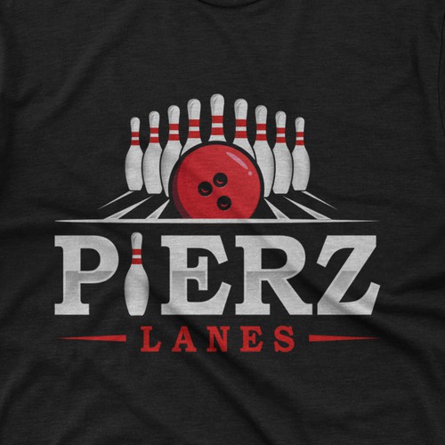 Bowling logo with the title 'PIERZ LANES'