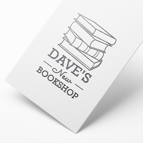 Card logo with the title 'logo bookshop'