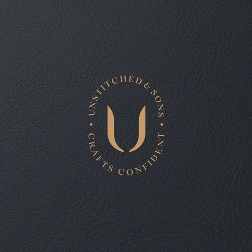 Leather design with the title 'Unstitched & Sons'