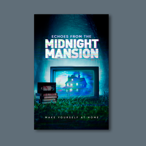 Composition design with the title 'MIDNIGHT MANSION'