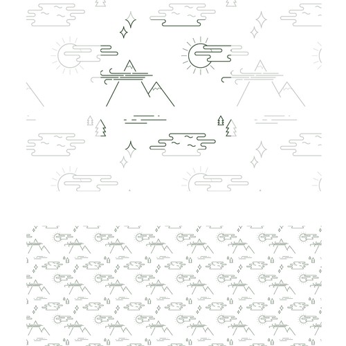 Icon artwork with the title 'Mountain Chalet pattern'