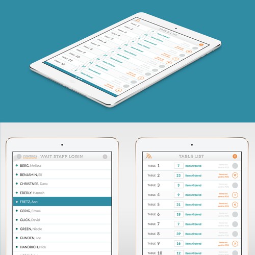 Console design with the title 'Waiters Slip'
