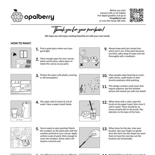 Monochromatic design with the title 'Instruction'