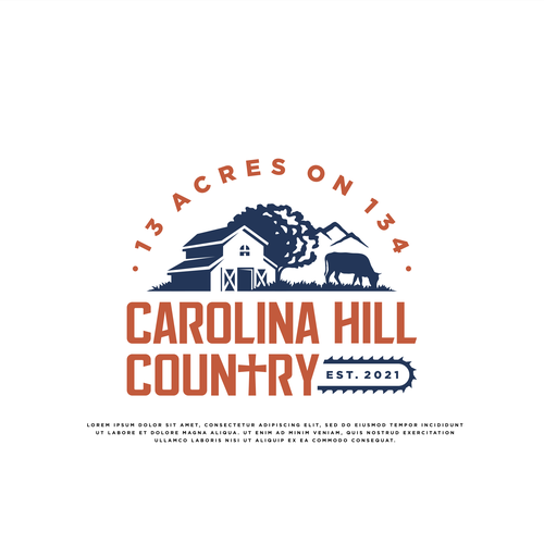 Barn logo with the title 'Country Farm Logo'