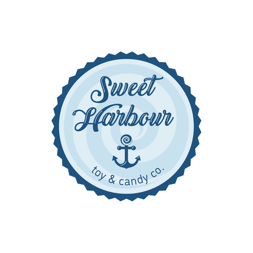 Ice cream shop design with the title 'Nautical logo for a candy store'