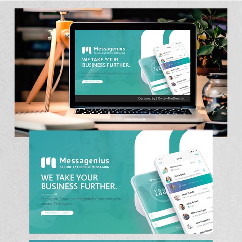 Messaging design with the title 'PowerPoint Design for the "Messagenius" Project.'