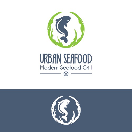 Seafood brand with the title 'Urban Seafood Blue'
