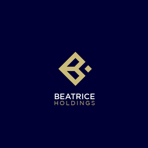 B logo with the title 'Logo design for holding company'