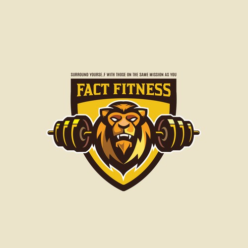 Barbell logo with the title 'Fact Finess Logo'