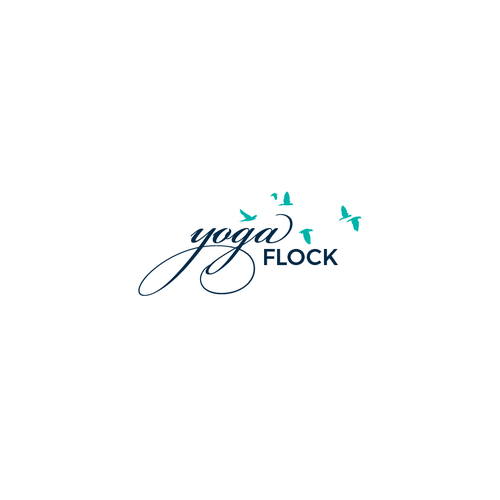 Bird logo with the title 'Yoga Flock'