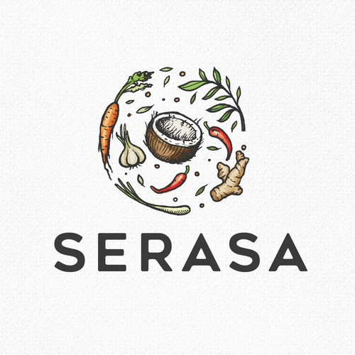 蔬菜商标的标题“serasa”