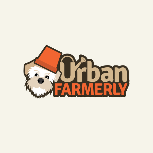 Gardening logo with the title 'Urban Farmerly'