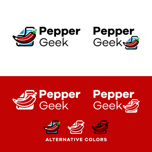 Spicy logo with the title 'Spicy food blog logo'