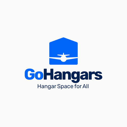Aviation logo with the title 'GoHangars Logo Design proposal'