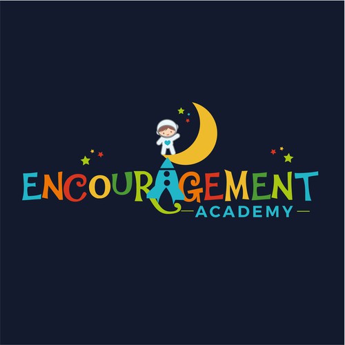 Childcare logo with the title 'colorful, playful and smart logo for new child academy'