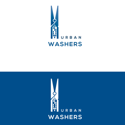 Laundry design with the title 'Dry cleaning service logo'