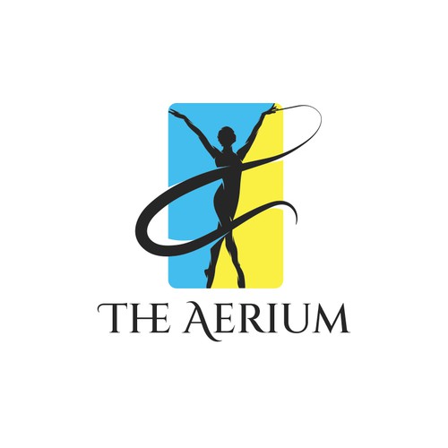 Gymnastics logo with the title 'The aerium'