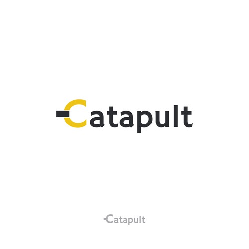 Laptop logo with the title 'Logo Catapult'