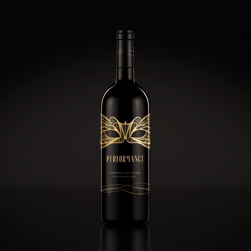 Agriculture packaging with the title '"Performance" Cabernet Sauvignon, California 2023 -'