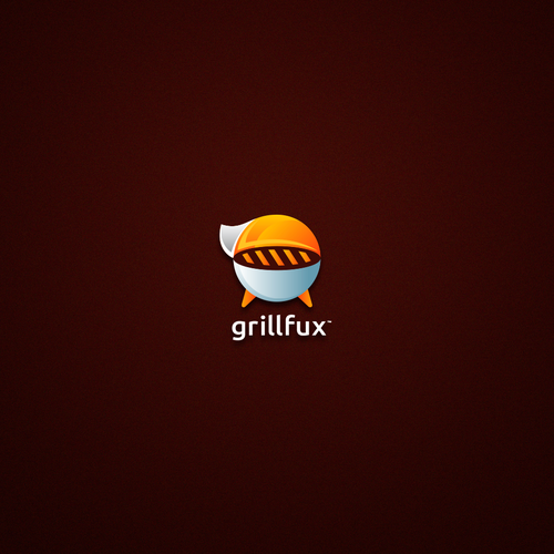Chicken grill logo with the title 'Grillfux'