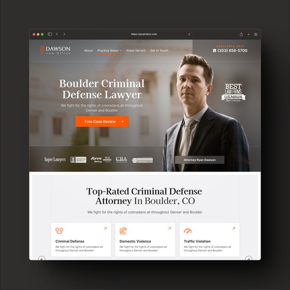 Website with the title 'Law Firm Website'