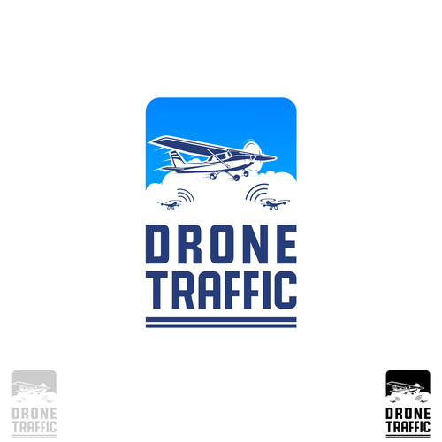 Drone logo with the title 'DRONE TRAFFIC ALLERT'