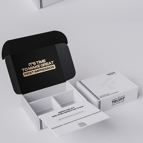 Black and white packaging with the title 'trufit'