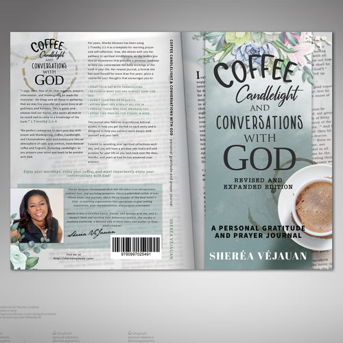 Journal design with the title 'Design a Cover for My Prayer Journal'