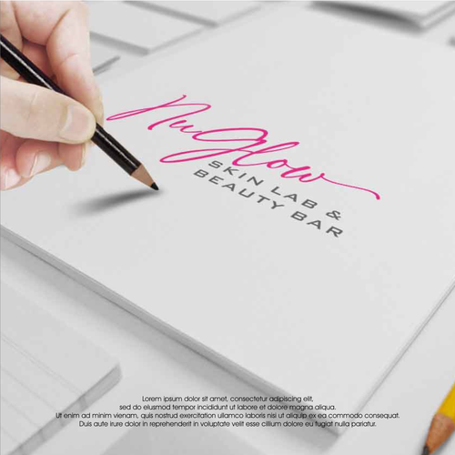 Glow logo with the title 'Logo Design for Nu Glow'