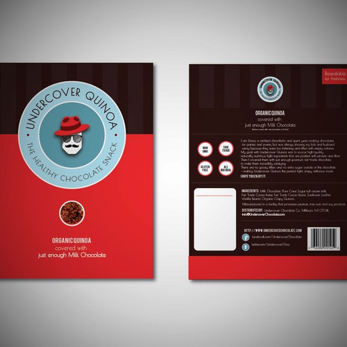 Flat packaging with the title 'Packaging Design Concept for Luxury Chocolate  Product'