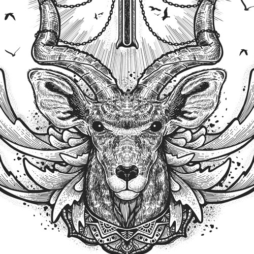 Deer t-shirt with the title 'Kudu - engraving'