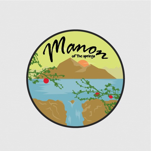 Full color logo with the title 'natural landscape logo'