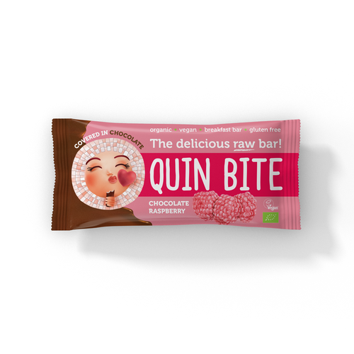 Chocolate label with the title 'Raw bar'