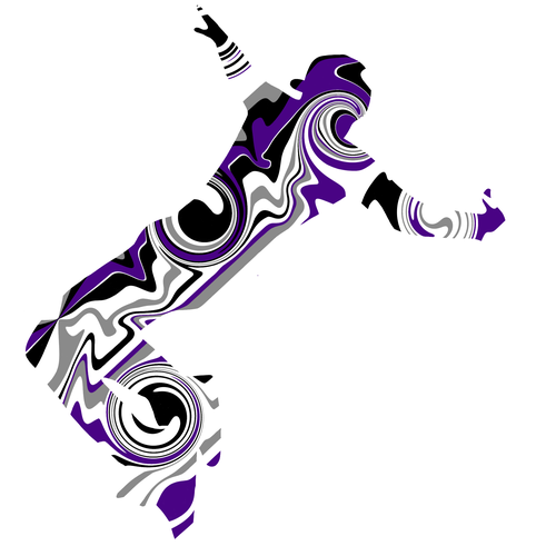 Dancer design with the title 'Funky, Edgy, Bold Dance Image'
