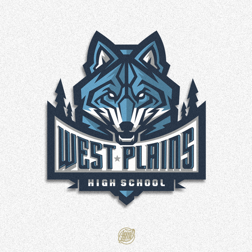 Wolf logo with the title 'West Plains'