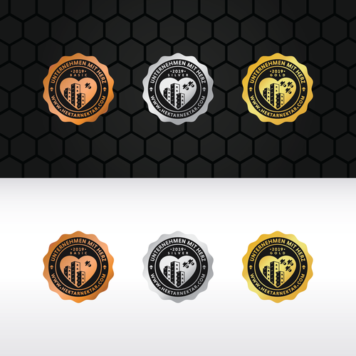 Beehive design with the title 'Awards for Hektar Nectar Company'