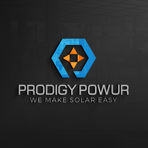 Solar panel design with the title 'prodigy powur'