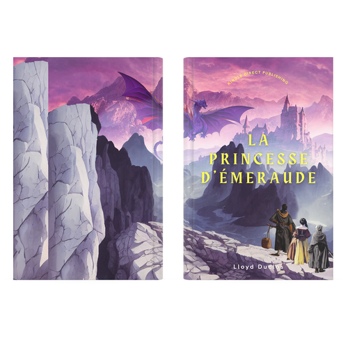 Princess design with the title 'Book cover for a Fantasy novel'