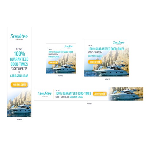 Yacht design with the title 'Banner ad'