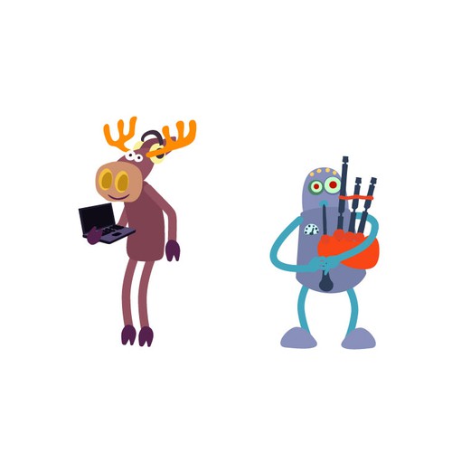 Animated illustration with the title 'GIF animations'