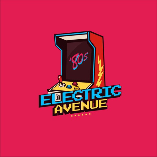 Pinball logo with the title 'bar and game electric avenue '