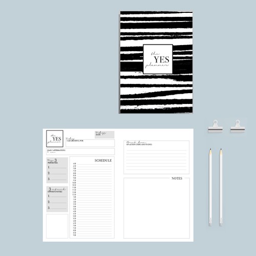 Notebook design with the title 'Planner'
