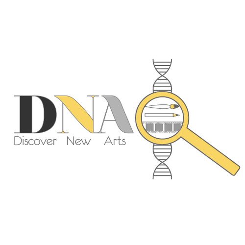 DNA logo with the title 'interesting logo concept for the brand "Discover New Arts"'