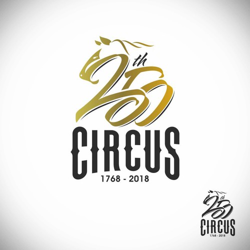5th wedding anniversary logo with the title 'International Circus Anniversary'