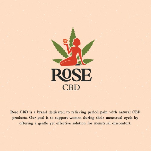 Healing logo with the title 'ROSE CBD Logo'